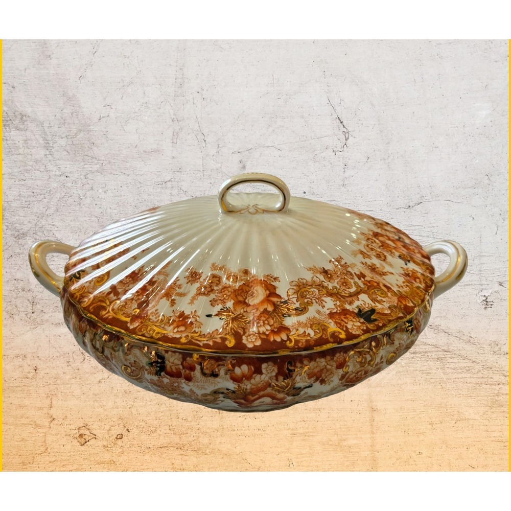 Antique Victorian Dish/Lid Fenton Bone China Design By Samuel Radford England
